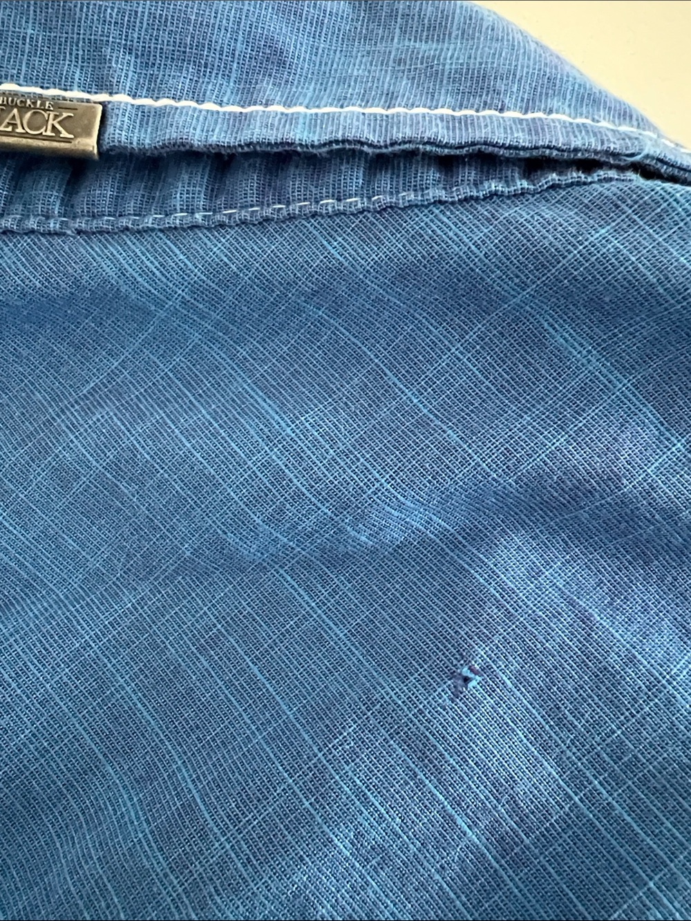 Buckle Black Athletic Fit Blue Western-Style Men's Button-Down Shirt - Size XL - Picture 14 of 14
